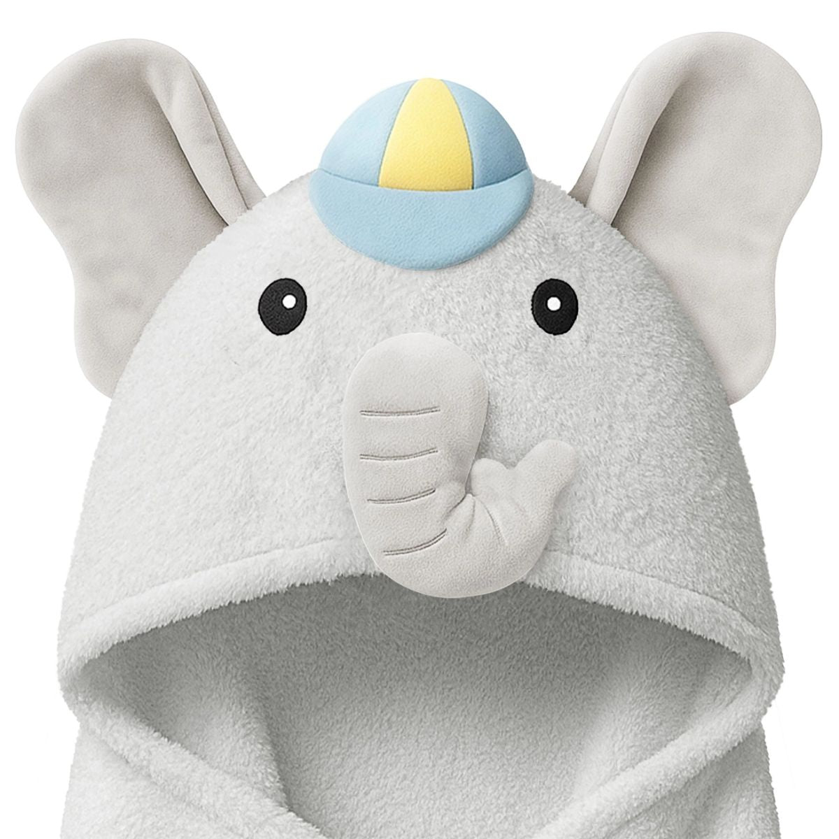 KeaBabies PlayPals Baby Hooded Towel - Ethan - Fun and Engaging Design